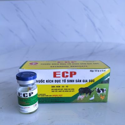 ECP( THUỐC KÍCH DỤC TỐ SINH SẢN GIA SÚC) 1 HỘP/10 LỌ/ 4 ML